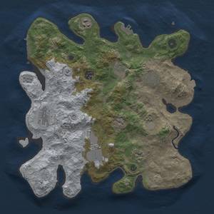 Thumbnail Rust Map: Procedural Map, Size: 3500, Seed: 1681050224, 16 Monuments
