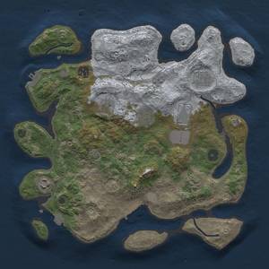 Thumbnail Rust Map: Procedural Map, Size: 3500, Seed: 2041342731, 16 Monuments