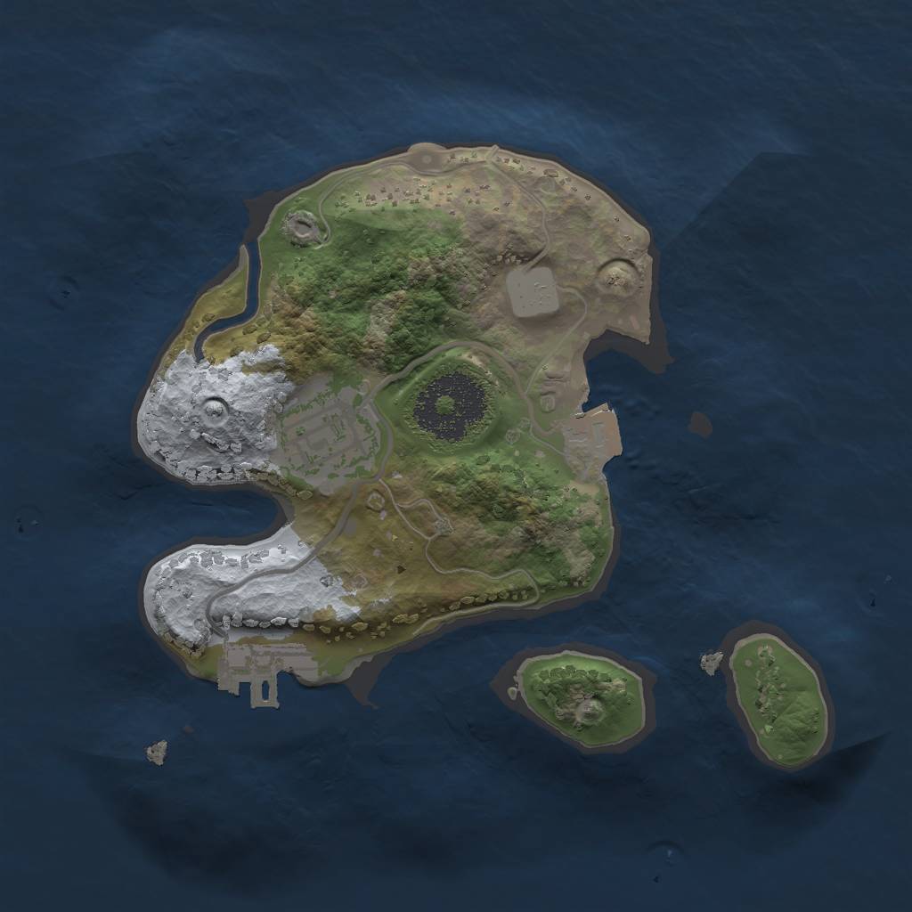 Rust Map: Procedural Map, Size: 2000, Seed: 935772197, 5 Monuments