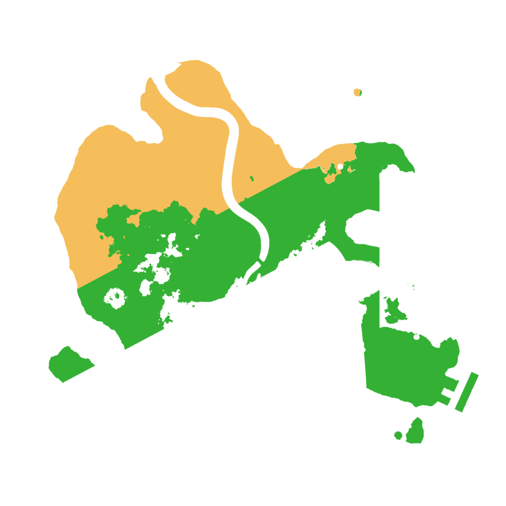 Biome Rust Map: Procedural Map, Size: 2500, Seed: 1892863076