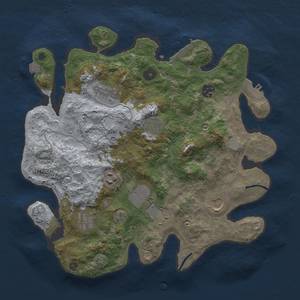 Thumbnail Rust Map: Procedural Map, Size: 3500, Seed: 770932592, 15 Monuments