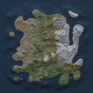 Thumbnail Rust Map: Procedural Map, Size: 3000, Seed: 2068613860, 12 Monuments