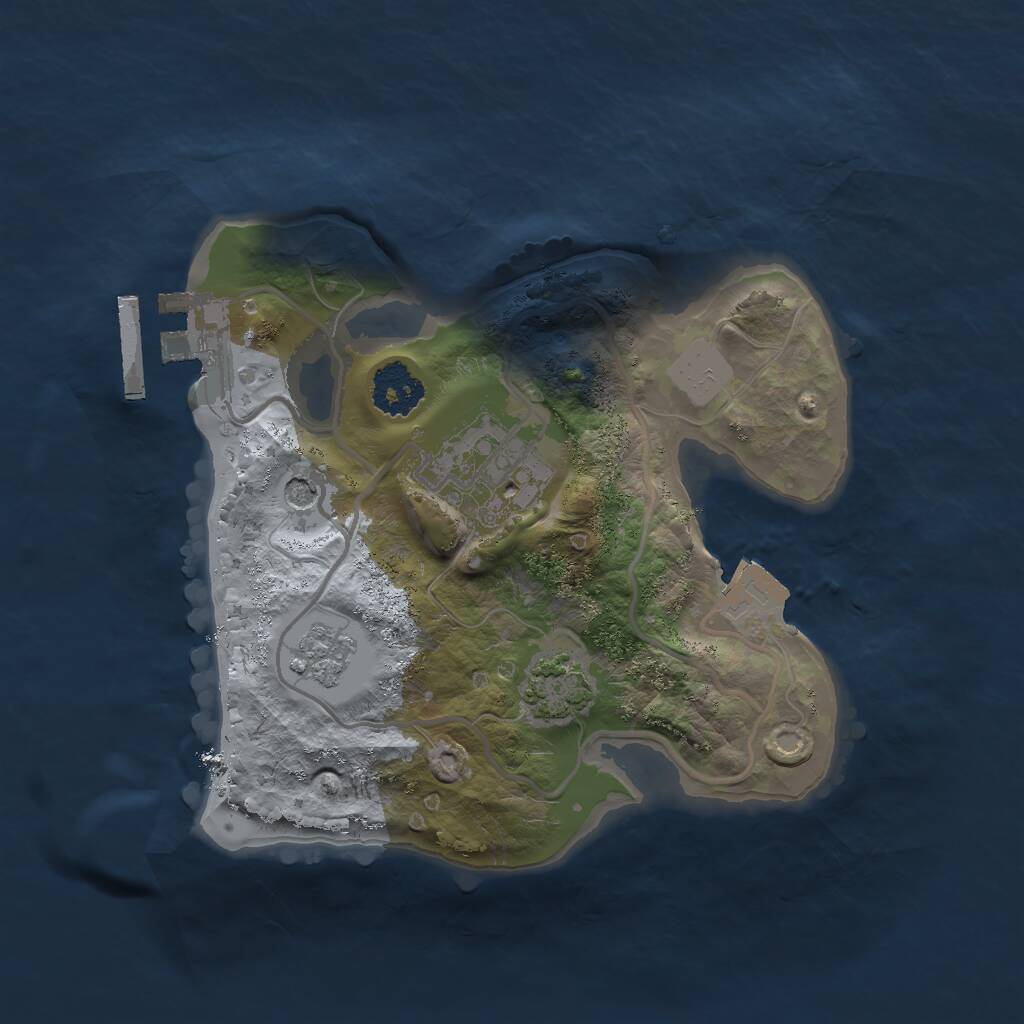 Rust Map: Procedural Map, Size: 2000, Seed: 431973874, 6 Monuments