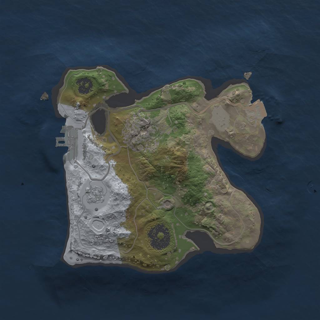 Rust Map: Procedural Map, Size: 2000, Seed: 431973874, 5 Monuments