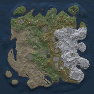 Thumbnail Rust Map: Procedural Map, Size: 4000, Seed: 1013588976, 19 Monuments