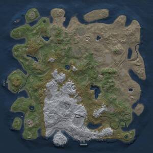 Thumbnail Rust Map: Procedural Map, Size: 4500, Seed: 8713, 16 Monuments