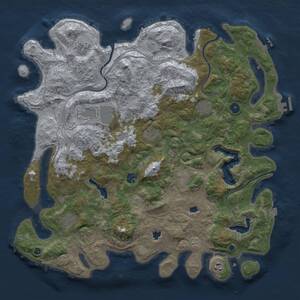 Thumbnail Rust Map: Procedural Map, Size: 4500, Seed: 987203780, 15 Monuments