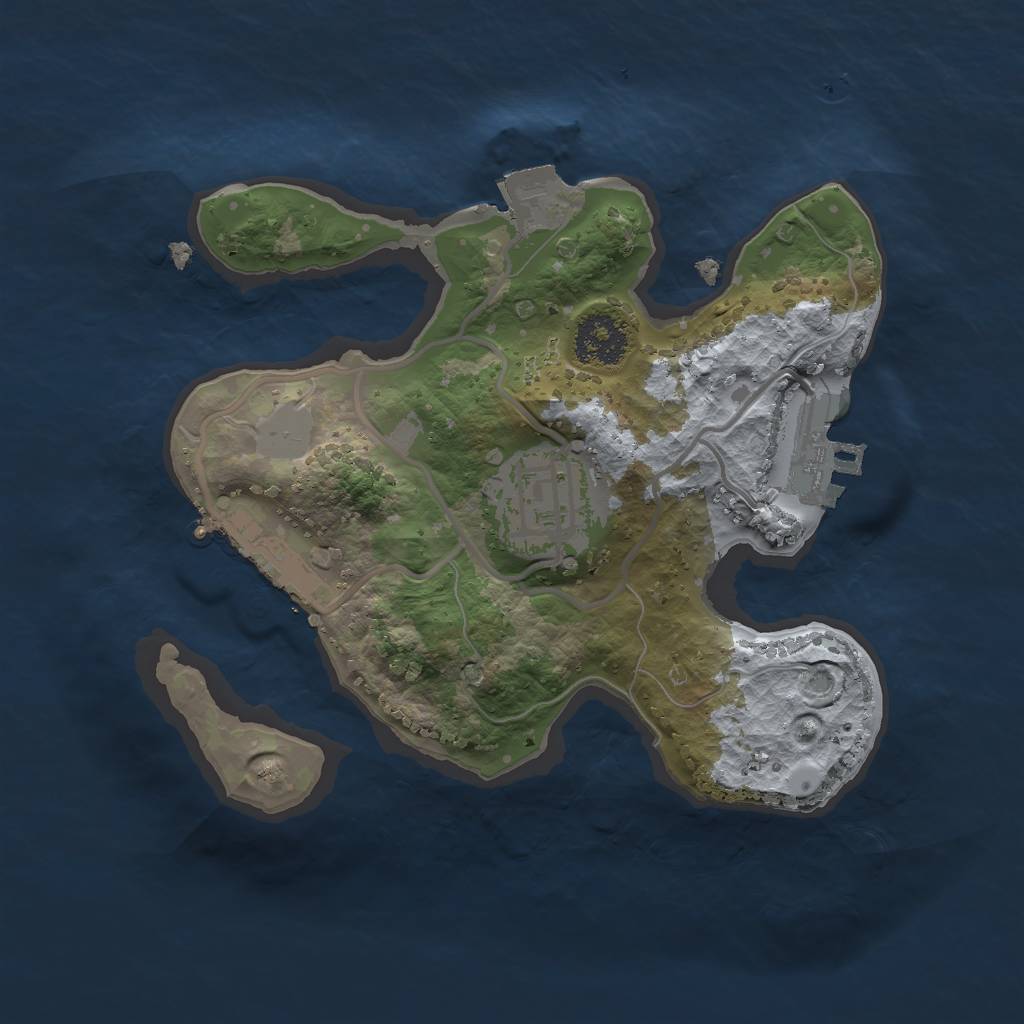 Rust Map: Procedural Map, Size: 2000, Seed: 434234, 6 Monuments