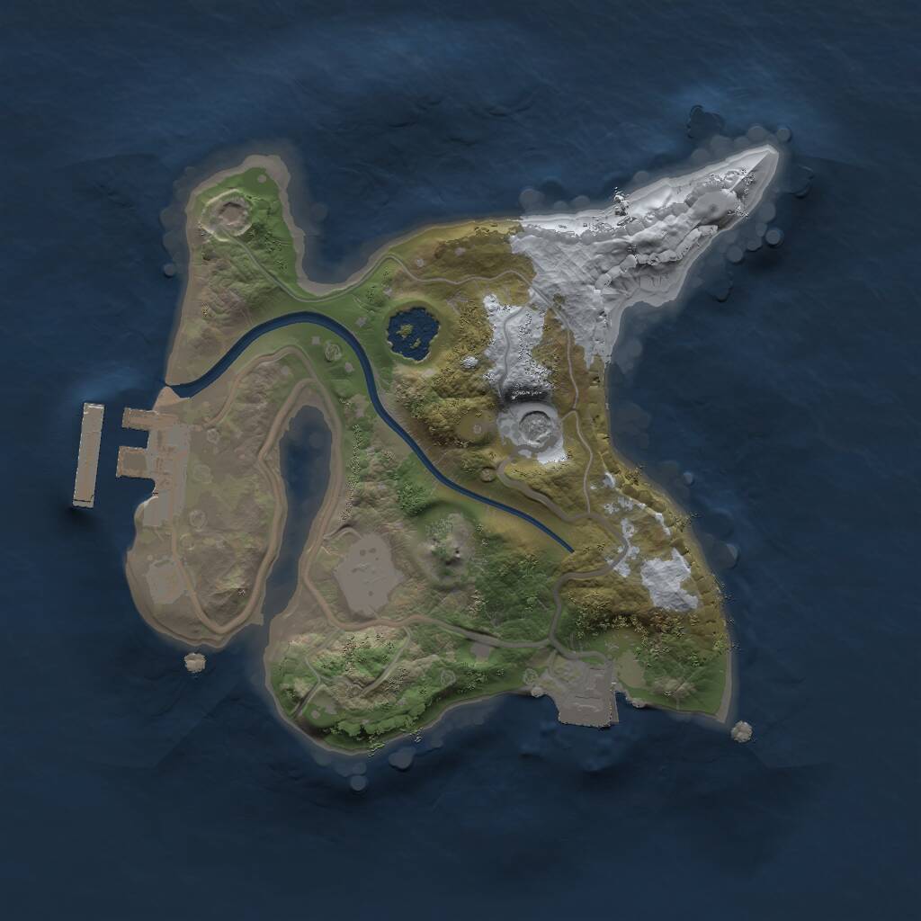Rust Map: Procedural Map, Size: 1800, Seed: 1661989059, 3 Monuments