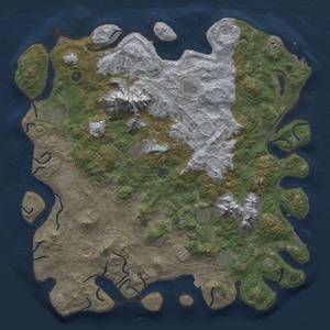 Thumbnail Rust Map: Procedural Map, Size: 5000, Seed: 5842, 19 Monuments