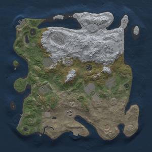 Thumbnail Rust Map: Procedural Map, Size: 3500, Seed: 1852315273, 18 Monuments