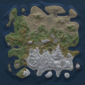 Thumbnail Rust Map: Procedural Map, Size: 4000, Seed: 442024, 18 Monuments