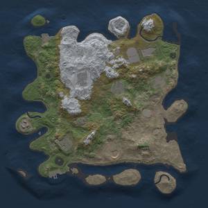 Thumbnail Rust Map: Procedural Map, Size: 3500, Seed: 923559043, 15 Monuments