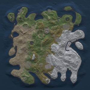 Thumbnail Rust Map: Procedural Map, Size: 3500, Seed: 1416895, 14 Monuments