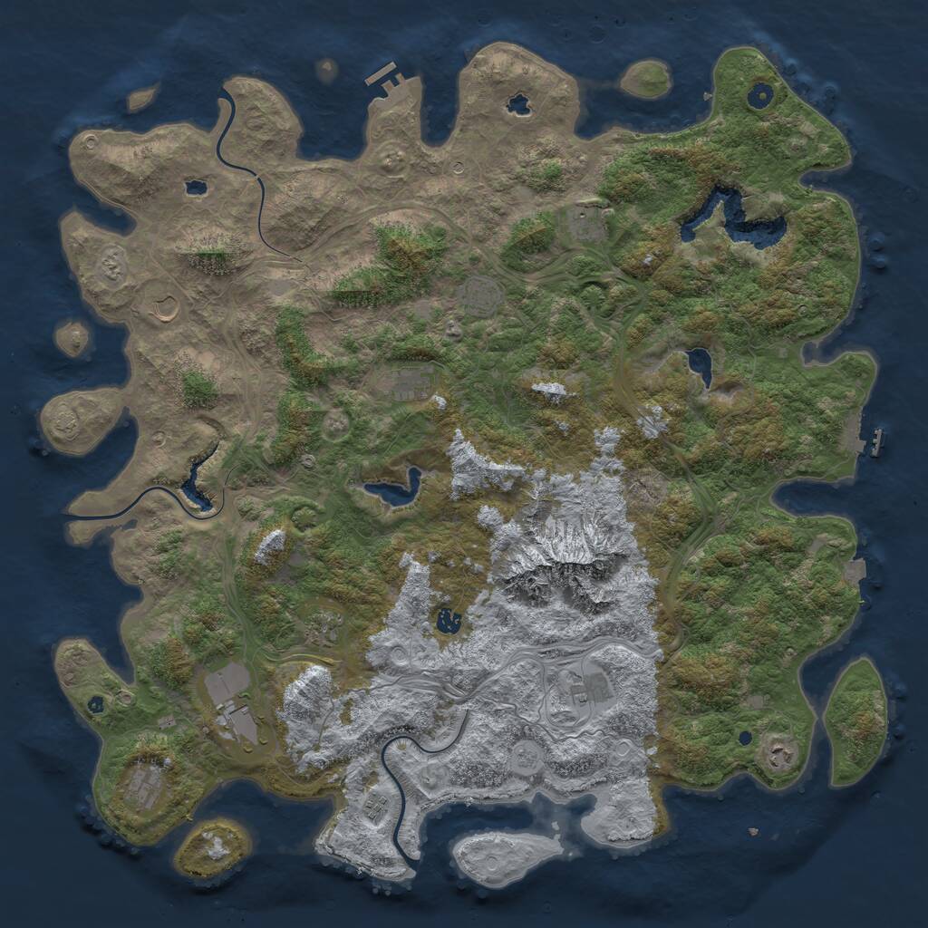 Rust Map: Procedural Map, Size: 5432, Seed: 951103, 17 Monuments