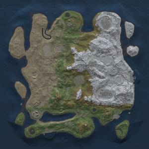 Thumbnail Rust Map: Procedural Map, Size: 3500, Seed: 1189419581, 16 Monuments