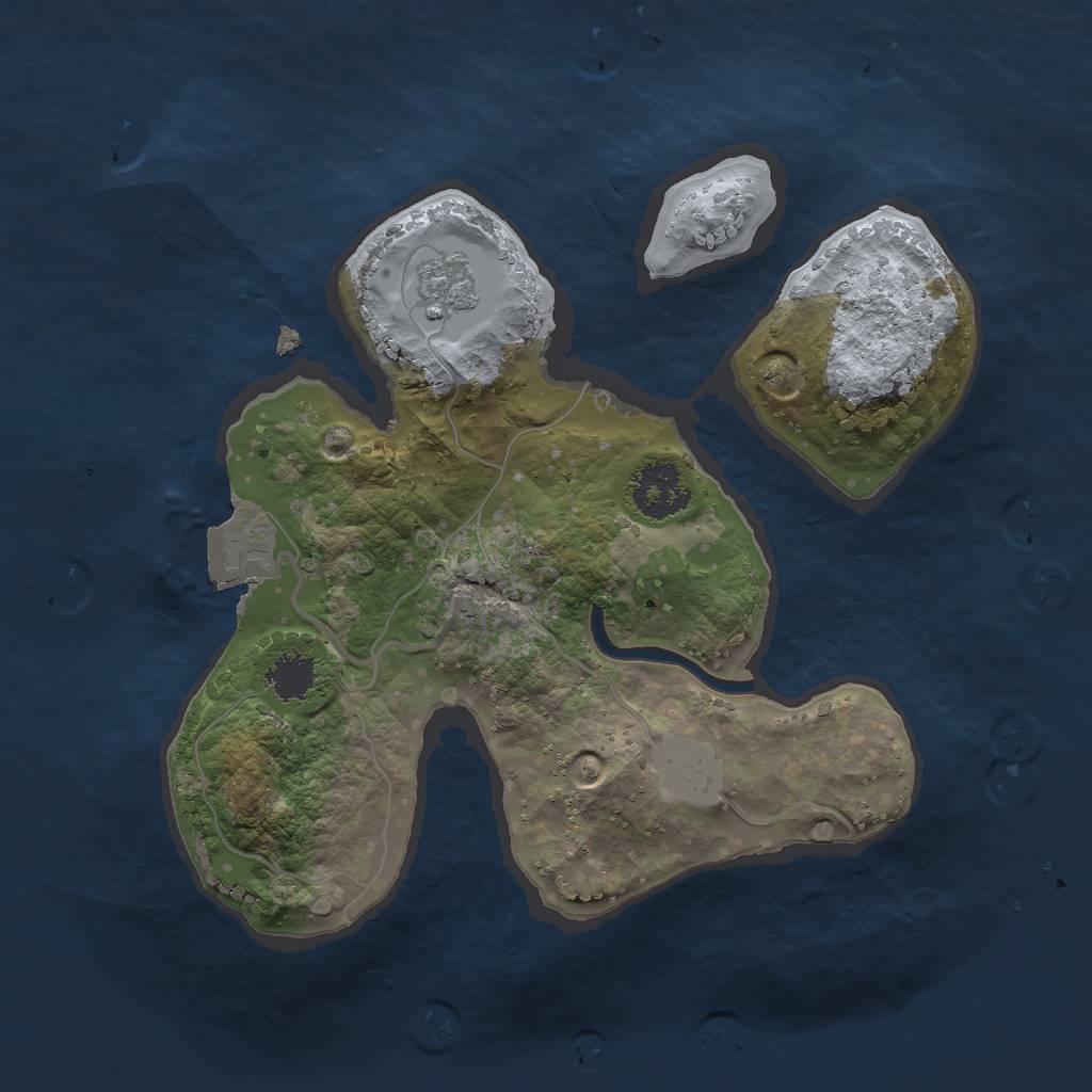 Rust Map: Procedural Map, Size: 2000, Seed: 9067, 4 Monuments