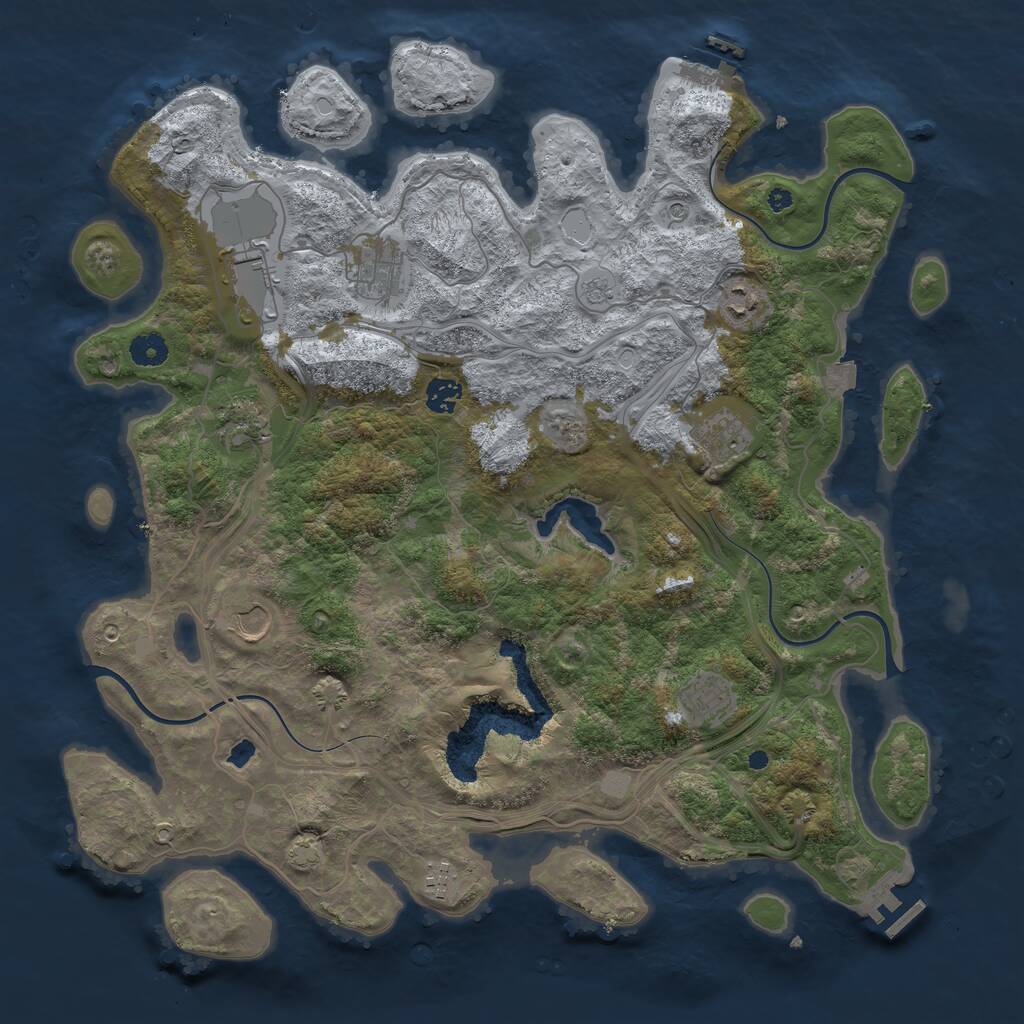 Rust Map: Procedural Map, Size: 4250, Seed: 57154974, 15 Monuments