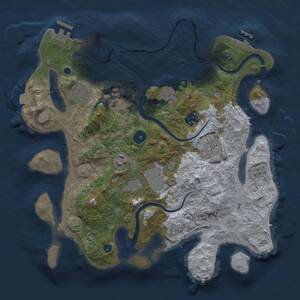 Thumbnail Rust Map: Procedural Map, Size: 3500, Seed: 1614815319, 13 Monuments