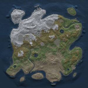 Thumbnail Rust Map: Procedural Map, Size: 3500, Seed: 38802, 13 Monuments