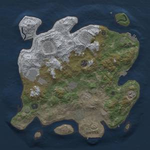 Thumbnail Rust Map: Procedural Map, Size: 3500, Seed: 38802, 16 Monuments