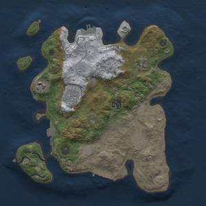 Thumbnail Rust Map: Procedural Map, Size: 3000, Seed: 1259755965, 13 Monuments