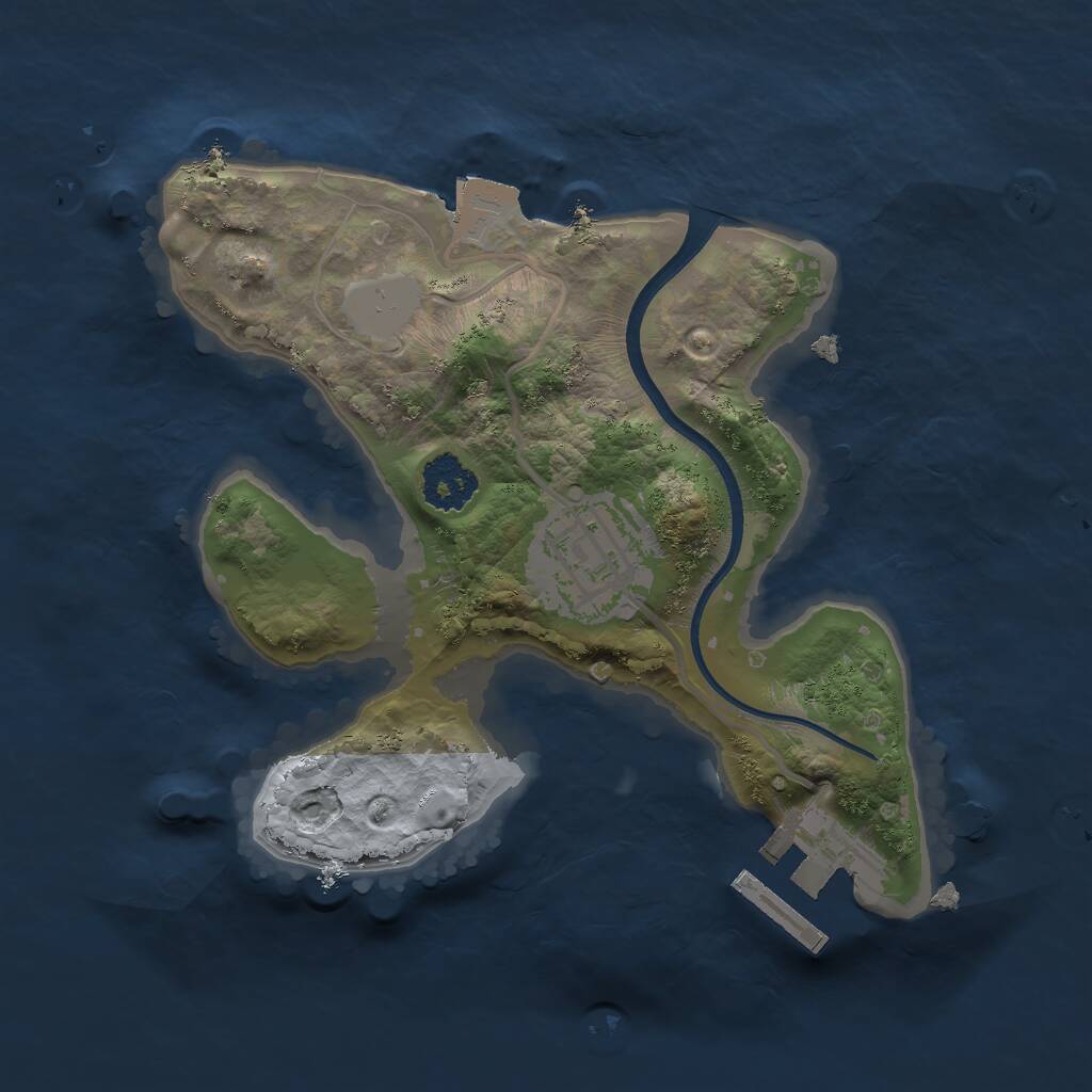 Rust Map: Procedural Map, Size: 2000, Seed: 32589948, 3 Monuments
