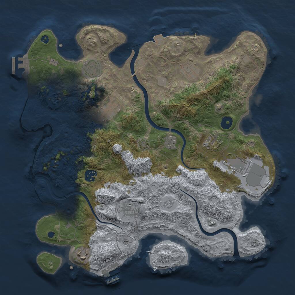 Rust Map: Procedural Map, Size: 3600, Seed: 66278783, 15 Monuments