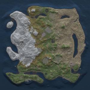 Thumbnail Rust Map: Procedural Map, Size: 3691, Seed: 1441133105, 18 Monuments