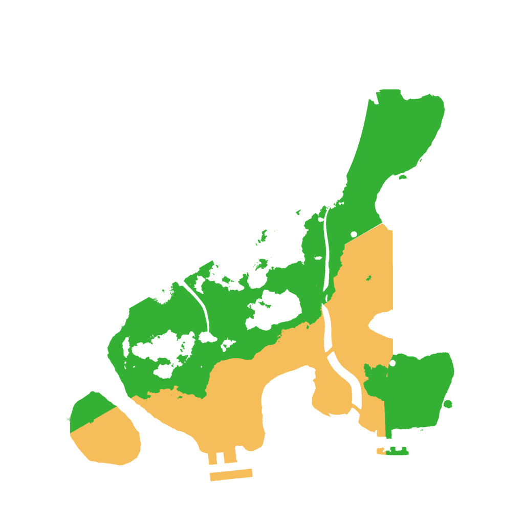 Biome Rust Map: Procedural Map, Size: 2500, Seed: 2593