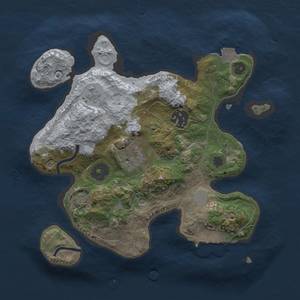 Thumbnail Rust Map: Procedural Map, Size: 2500, Seed: 2593, 9 Monuments