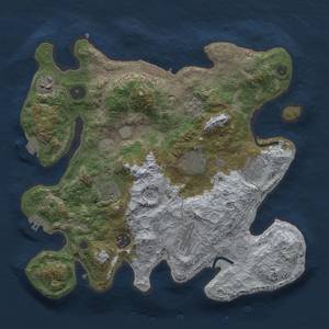 Thumbnail Rust Map: Procedural Map, Size: 3300, Seed: 609379037, 15 Monuments