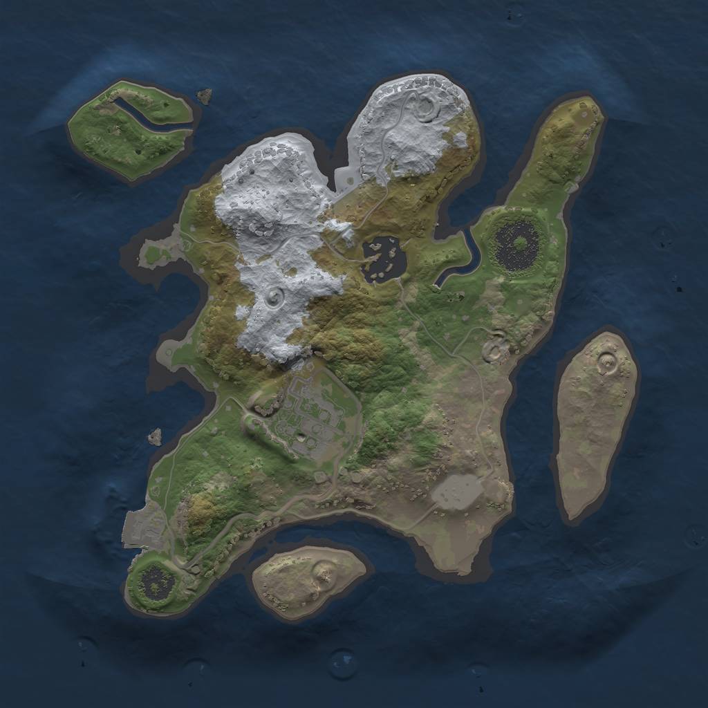 Rust Map: Procedural Map, Size: 2200, Seed: 156, 5 Monuments