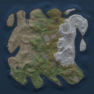 Thumbnail Rust Map: Procedural Map, Size: 3500, Seed: 1818862075, 18 Monuments