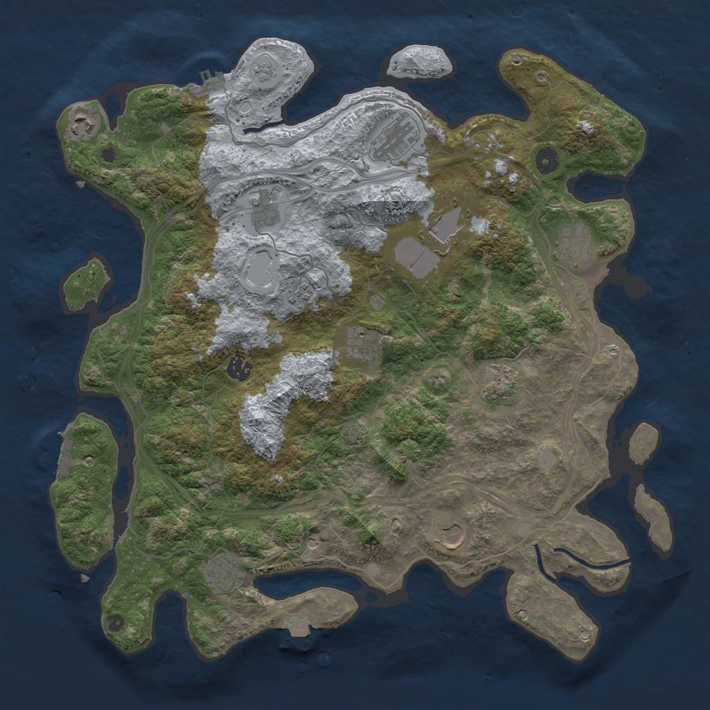 Rust Map: Procedural Map, Size: 4250, Seed: 29008, 19 Monuments