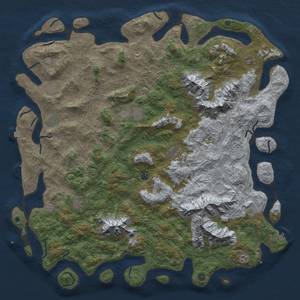 Thumbnail Rust Map: Procedural Map, Size: 6000, Seed: 47743, 19 Monuments