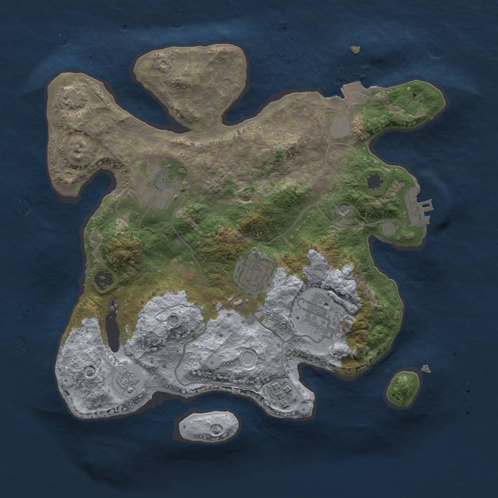 Rust Map: Procedural Map, Size: 2750, Seed: 285526334, 11 Monuments