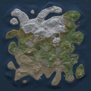 Thumbnail Rust Map: Procedural Map, Size: 3500, Seed: 1418549807, 17 Monuments