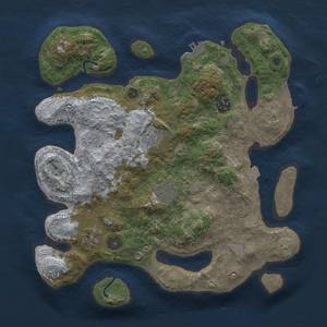 Thumbnail Rust Map: Procedural Map, Size: 3300, Seed: 298875573, 13 Monuments