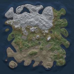 Thumbnail Rust Map: Procedural Map, Size: 3950, Seed: 68097198, 18 Monuments