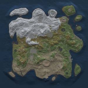 Thumbnail Rust Map: Procedural Map, Size: 3500, Seed: 458668219, 16 Monuments