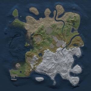 Thumbnail Rust Map: Procedural Map, Size: 3500, Seed: 389593052, 14 Monuments