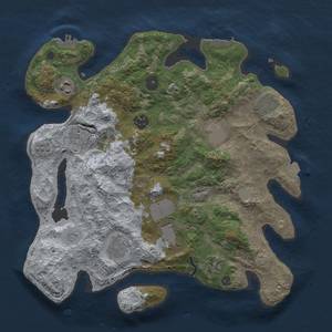 Thumbnail Rust Map: Procedural Map, Size: 3500, Seed: 652500437, 17 Monuments
