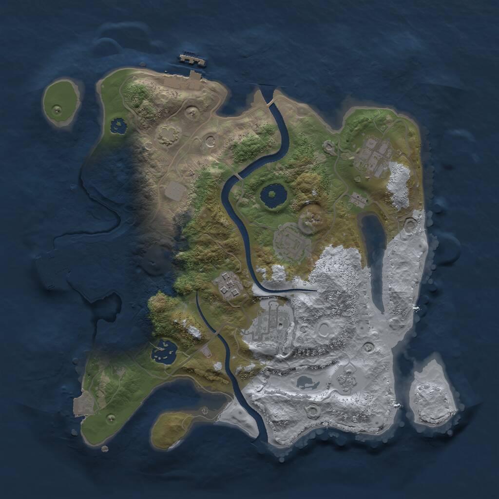 Rust Map: Procedural Map, Size: 3000, Seed: 797269071, 11 Monuments