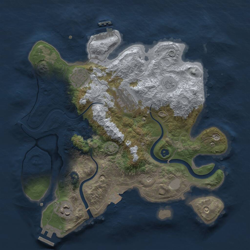 Rust Map: Procedural Map, Size: 3000, Seed: 149940622, 10 Monuments