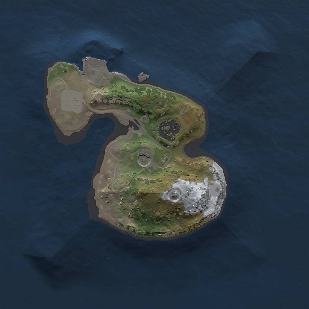 Rust Map: Procedural Map, Size: 1500, Seed: 2061952329, 4 Monuments