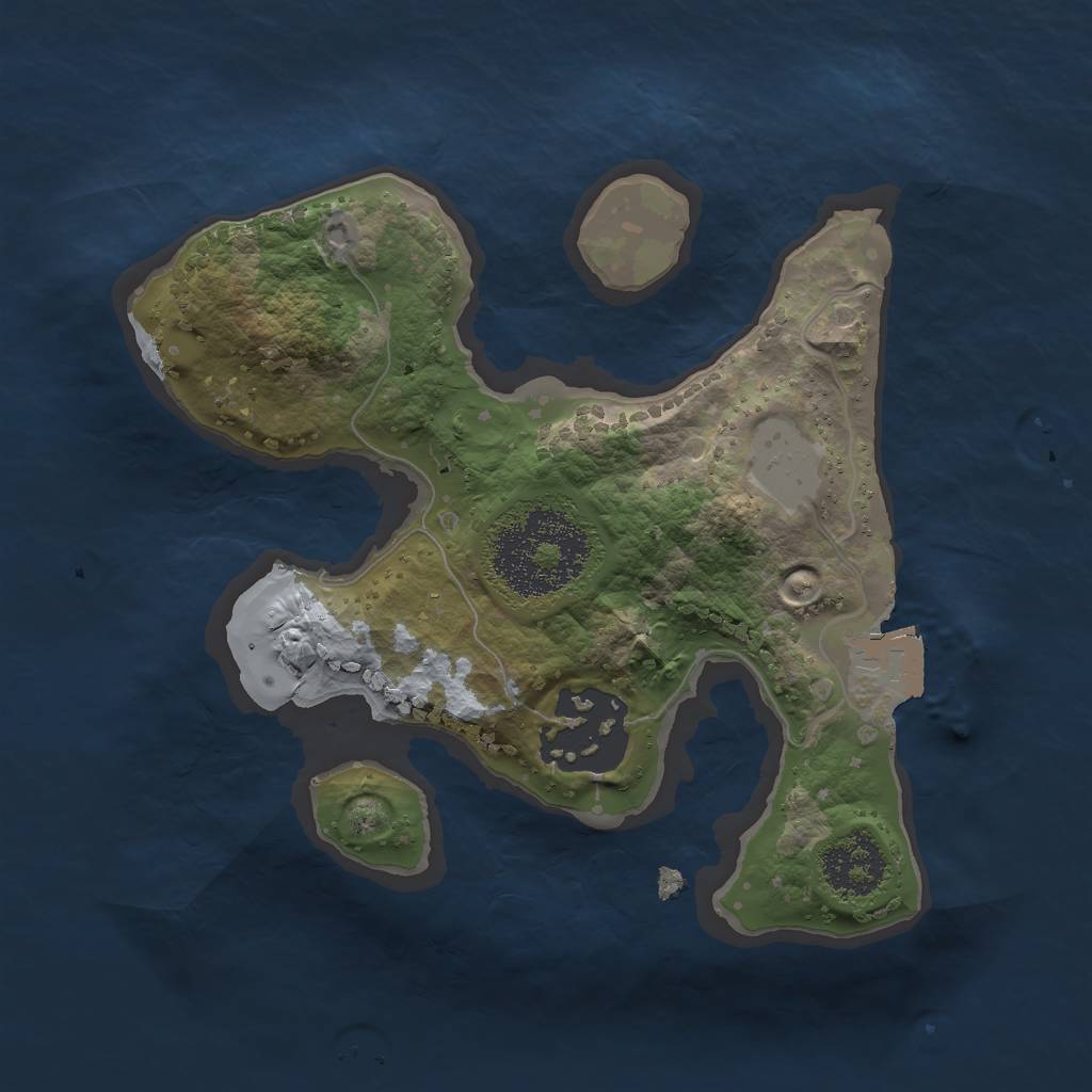 Rust Map: Procedural Map, Size: 1800, Seed: 2109173007, 4 Monuments