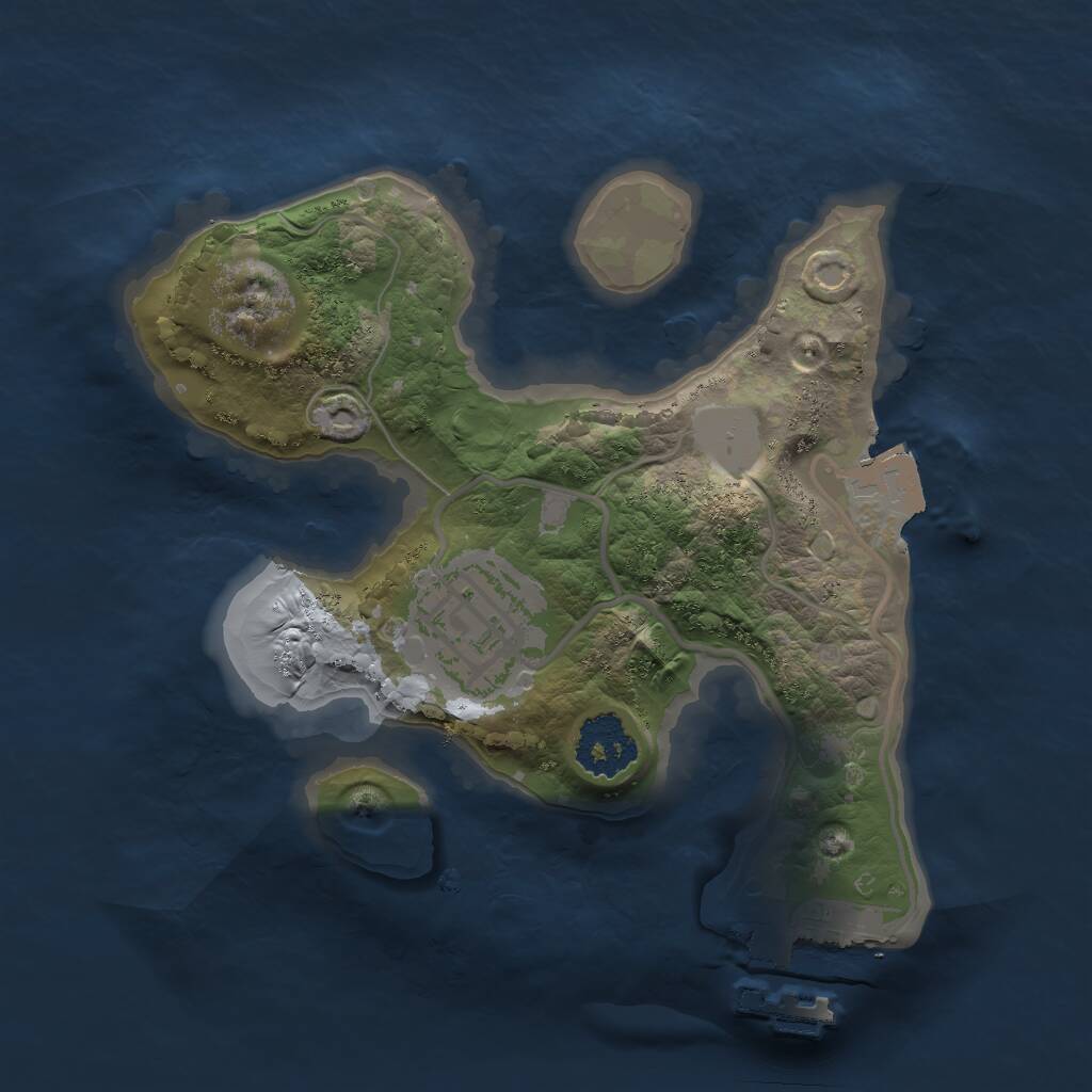 Rust Map: Procedural Map, Size: 1800, Seed: 2109173007, 3 Monuments