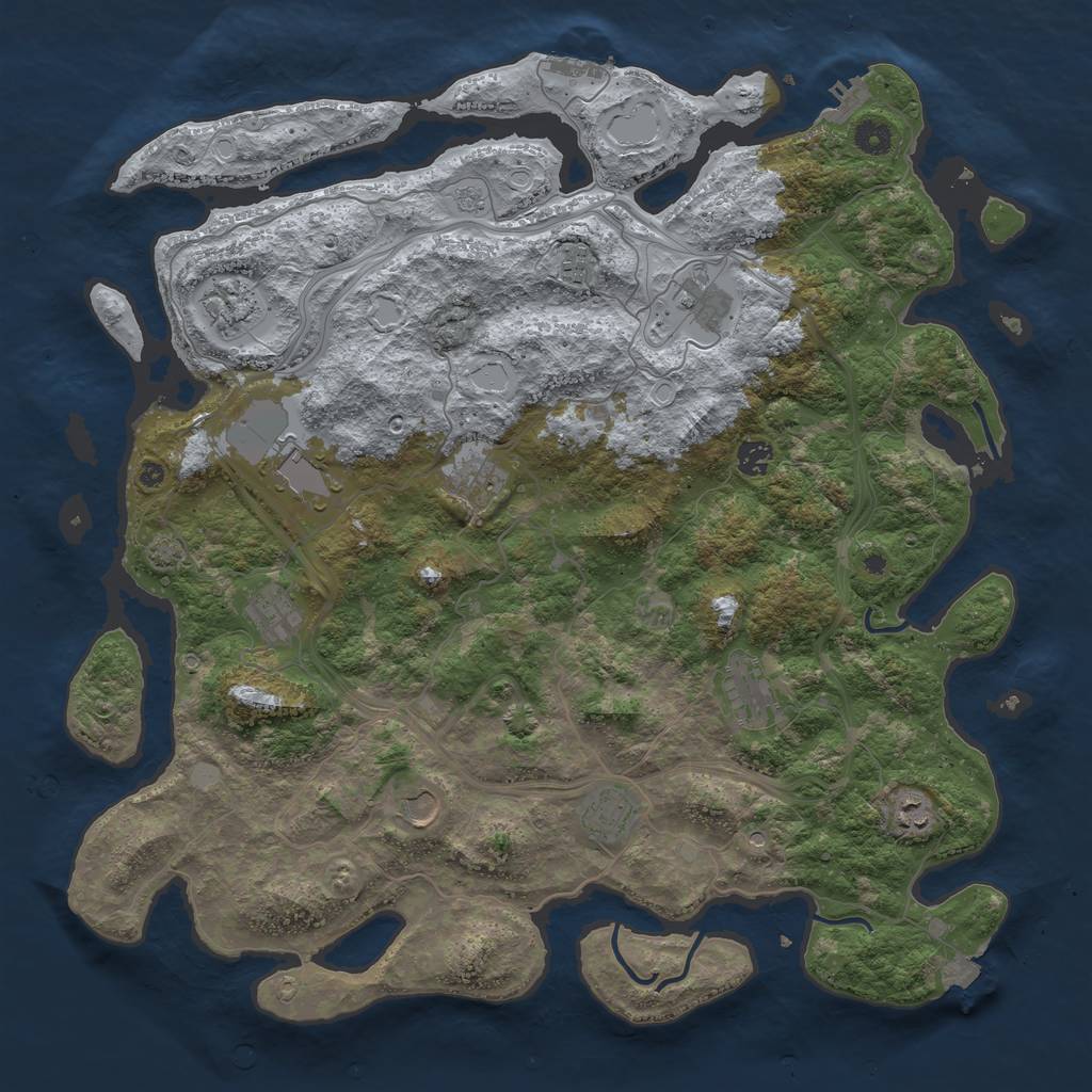 Rust Map: Procedural Map, Size: 4500, Seed: 1770061767, 19 Monuments
