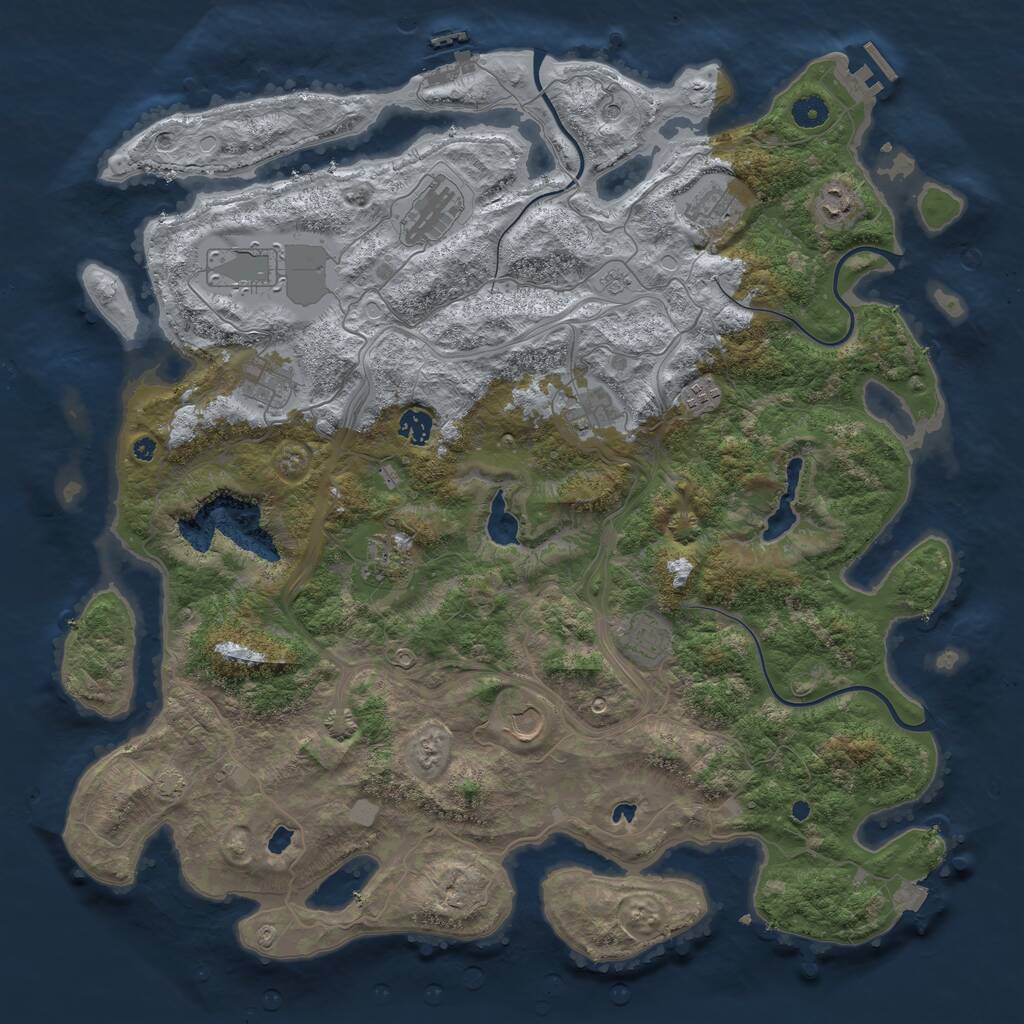 Rust Map: Procedural Map, Size: 4500, Seed: 1770061767, 17 Monuments